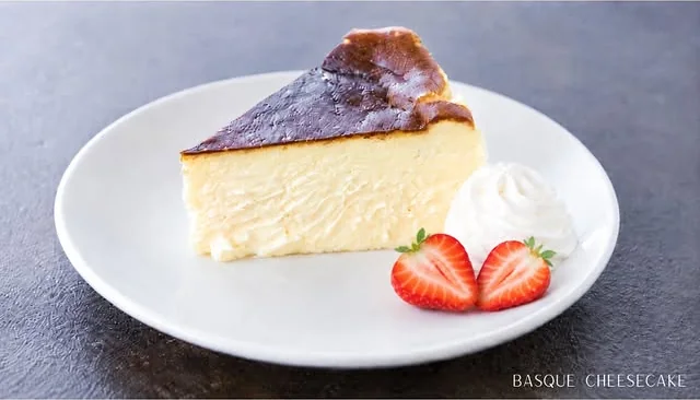 Basque Cheese Cake at Midori Sushi: Crustless cheesecake · Gluten-free · With Whipped Bakery